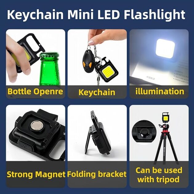 عبوة مزدوجة من مصباح LED صغير بمفتاح 🔦✨